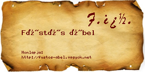 Füstös Ábel névjegykártya